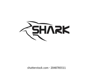 shark logo, lab, fish, sea, whale watching, template, Typography minimalist digital fashion future creative logo  vector illustration 