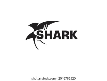 shark logo, lab, fish, sea, whale watching, template, Typography minimalist digital fashion future creative logo  vector illustration 