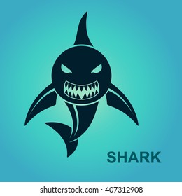 Shark logo, Marine predator, Vector Eps 10