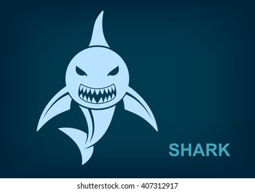 Shark logo, Marine predator, Vector Eps 10