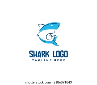 Shark Logo Mascot Design Illustration