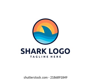 Shark Logo Mascot Design Illustration