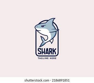 Shark Logo Mascot Design Illustration