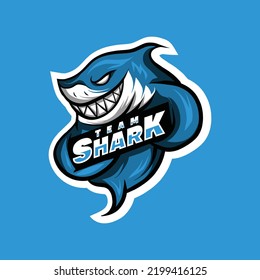 Shark Logo Mascot Design Vector Graphic