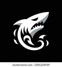 Shark Logo on Dark Background
