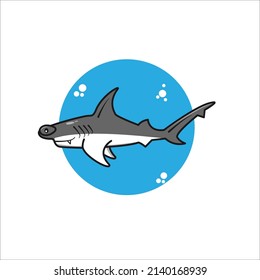 shark logo. shark on a white background