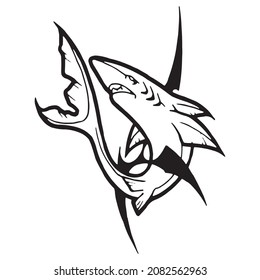 shark logo simple clean and elegance