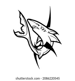 shark logo simple clean and elegance