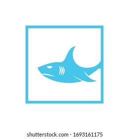 shark logo simple , clean and neat.