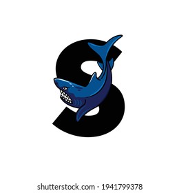 Logo de Shark Estilo deportivo Ilustración vectorial