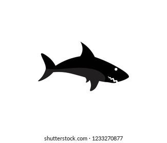 Shark Logo Template and design vector fish wild sea animal
