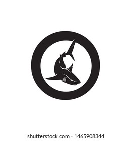 Shark Logo Template and design vector fish wild sea animal
