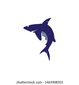 Shark Logo Template and design vector fish wild sea animal
