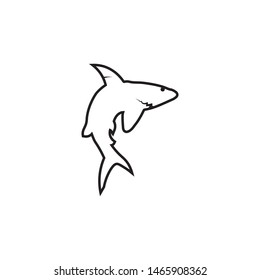 Shark Logo Template and design vector fish wild sea animal
