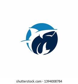 Shark Logo Template Stock Vector
