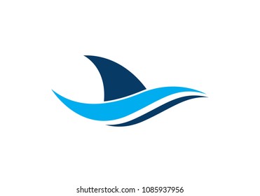 Shark Logo Template vector icon illustration design