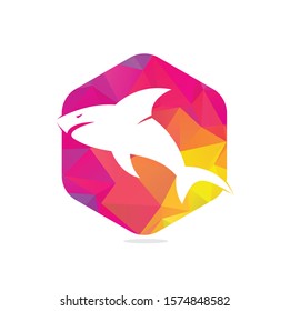 Shark Logo Template vector icon illustration design.