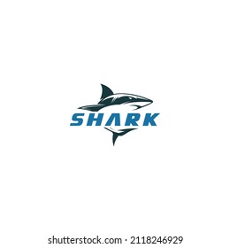 shark logo template vector ,icon in white background