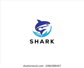 Shark logo vector, creative shark logo design 