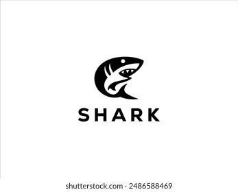 Shark logo vector, creative shark logo design 