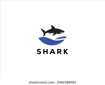 Shark logo vector, creative shark logo design 