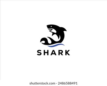 Shark logo vector, creative shark logo design 
