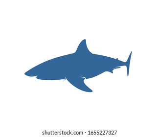 Shark logo vector design template, Silhouette Shark logo, Illustration