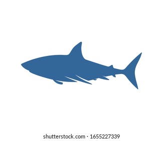 Shark logo vector design template, Silhouette Shark logo, Illustration