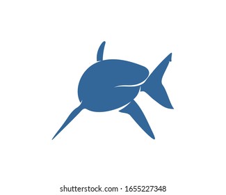 Shark logo vector design template, Silhouette Shark logo, Illustration