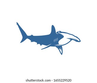 Shark logo vector design template, Silhouette Shark logo, Illustration
