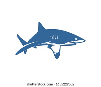 Shark logo vector design template, Silhouette Shark logo, Illustration