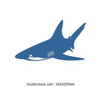 Shark logo vector design template, Silhouette Shark logo, Illustration