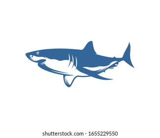 Shark logo vector design template, Silhouette Shark logo, Illustration