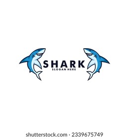 Shark logo vector, Fish Shark Vector logo template