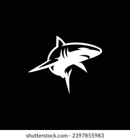 shark logo vector icon illustration. handmade