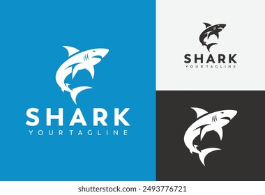 shark logo vector icon illustration