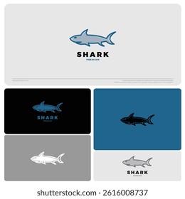 shark logo vector icon illustration
