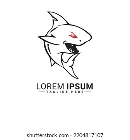 Shark  logo vector illustration design 