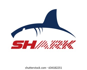 Shark logo vector illustration isolated on white background