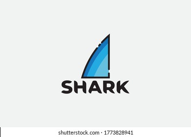 Shark logo. Vector illustration. Modern professional shark Vector logo illustration