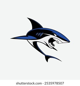 shark logo vector illustration on white background