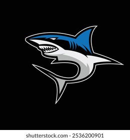 shark logo vector illustration on white background