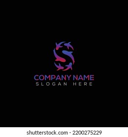 Shark logo vector illustration template