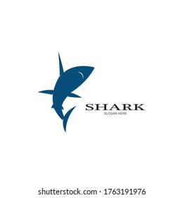 Diseño de la ilustración de la plantilla del vector del logotipo del tiburón