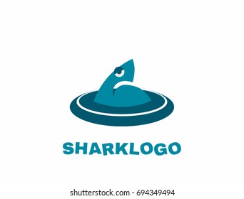 Shark logo vector template.Design for Diving and Snorkeling equipment shop, diving School or scuba club.