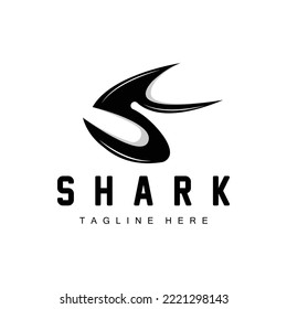 Shark Logo, Wild Fish Vector Illustration, Ocean Predator, Product Brand Design Icon