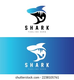 Shark Logo, Wild Fish Vector Illustration, Ocean Predator, Product Brand Design Icon