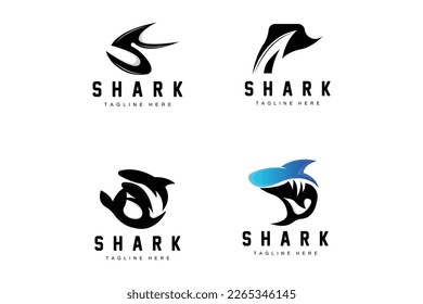 Shark Logo, Wild Fish Vector Illustration, Ocean Predator, Product Brand Design Icon