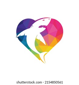 Shark Love Vector Logo Design Shark Stock Vector (Royalty Free ...