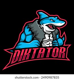 Shark Mascot. E-Sport Logo. Shark Attack.